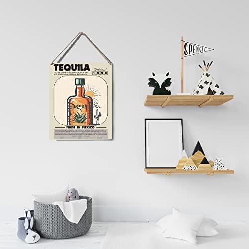 Vicces Koktél Tábla Dekoráció Tequila Fa Alá Emléktábla Falra Plakátok Grafika 8X10 Modern Otthon Konyha, Bár Dekoráció