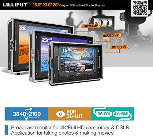 LILIPUTI BM150-4KS 15.6 8bit 3840x2160 3G-SDI 4K Ultra HD Felbontású 3D-s LUCC, HDR 1000:1 Kontraszt Arány Adás Igazgató-Kamera Video