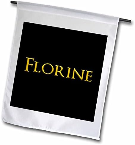 3dRose Florine Közös Lány Baba Neve Az USA-ban. Sárga, Fekete Talizmán - Zászlók (fl-364271-1)