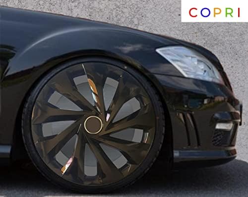 Copri Készlet 4 Kerék Fedezze 14 Colos Dísztárcsa Fekete Snap-On Illik BMW