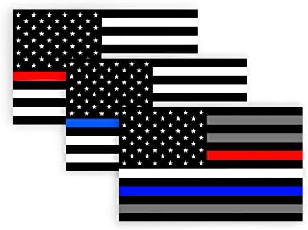 Amerikai Zászló az Első Egység, a Vékony Kék Vonal Zászló & Vékony Piros Vonal Zászló, a Rendőrség & Tűzoltó Zászló Matrica a Teherautók,