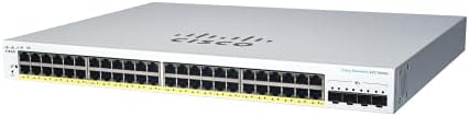 A Cisco Üzleti CBS220-48T-4G Smart Switch | 48 Port GE | 4x1G SFP & Pyle PDU elosztó Túlfeszültség Védő - 150 Joule 15 Amp 9 Outlet Csík
