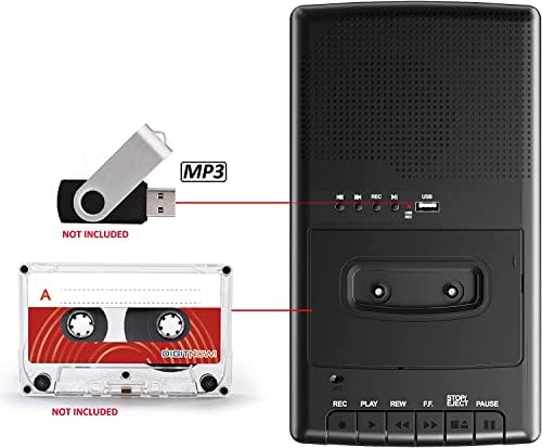 A hordozható Kazettás Lejátszó Felvevő önálló Mikrofon, Walkman Kazetta Kazetta Átalakító MP3, USB Lejátszó, Ragadja USB Audio Fájlokat,