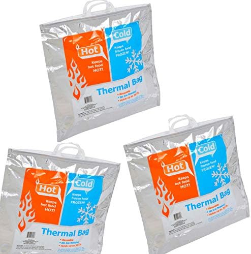Szigetelt Táskák - Termikus Forró Hideg Tasak (3 doboz) Segít megőrizni az Elemek Belül Hideg vagy Meleg Órák - Újrahasznosítható