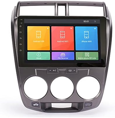 Android 10 Autoradio Autós Navigációs Sztereó Multimédia Lejátszó, GPS, Rádió, 2.5 D érintőképernyő forHonda Város 2006-2014 MT Quad Core 1