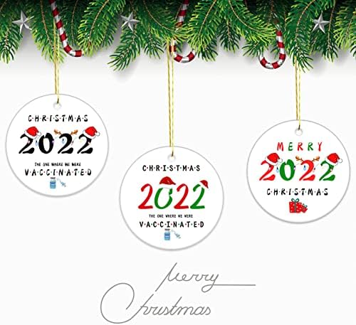 Az Egyik, Hol voltunk 2022 Karácsonyi Dísz - Vicces, karácsonyfa Dísz, Barátom, Boldog Karácsonyi Dísz, Ajándék, Kerámia kétoldalas