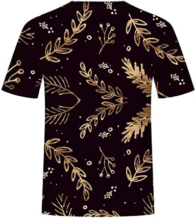 Mens T-Shirt Alkalmi Karácsonyi 3D Nyomtatás Kerek Nyakú, Rövid Ujjú T-shirt Plus Size Blúzát, majd Rövidnadrág Szett