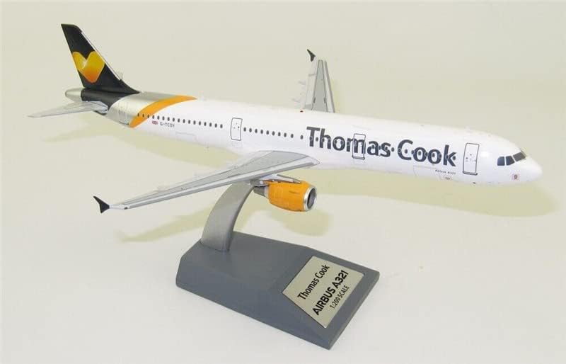 JFOX Thomas Szakács Légitársaság Airbus A321-211 G-TCDY állvánnyal Limited Edition 1/200 FRÖCCSÖNTÖTT Repülőgép Előre elkészített Modell