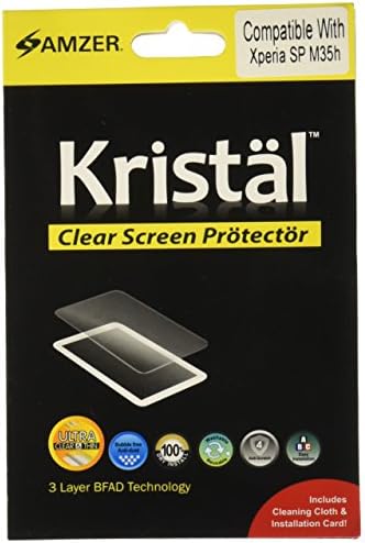 Amzer AMZ95726 Kristal Clear Screen Protector Karcolás Őr Pajzs a Sony Xperia SP M35h - 1 Csomag Kiskereskedelmi Csomagolás - Világos