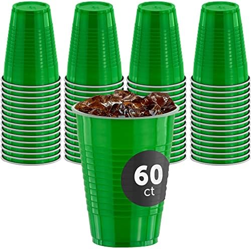DecorRack 60 Fél Csésze 12 oz Eldobható Műanyag Poharakat a Szülinapi Buli Lánybúcsú, Kemping, Fedett Szabadtéri Rendezvények
