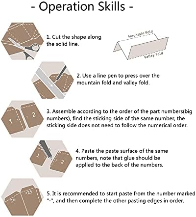 WLL-DP 3D Szörny Alakú Papír Modell Kreatív Origami Puzzle Geometriai Papír Szobor DIY Otthoni Dekoráció Dísz Művészeti Papír Trófea