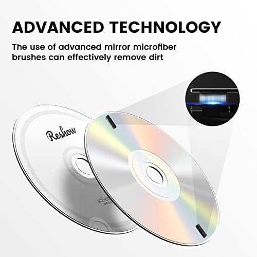 Reshow Lézer Lencse-Lemez Tisztító készlet CD & DVD Lejátszó, Anélkül, hogy Vakarja Az Optika - Mellékelt Mikroszálas Törlőkendővel,