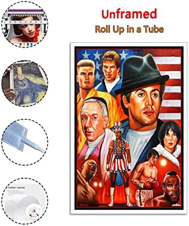 YBS Boxer Boksz Rocky Balboa Rocky 4 Vászon Művészet Plakát meg a Fal Art Kép Nyomtatási Modern Család Hálószoba Decor Plakátok