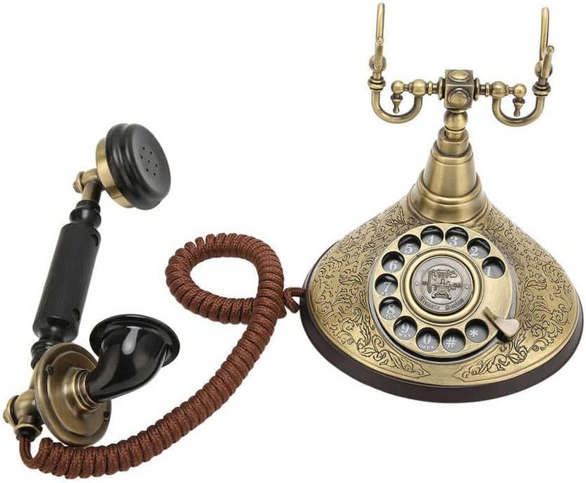 ZLXDP Vintage Telefon Forgó Tárcsázási Vezetékes Régimódi Telefon Kézibeszélő Csengőhang Hangerejének Beállítása a Tanulmány Hálószoba