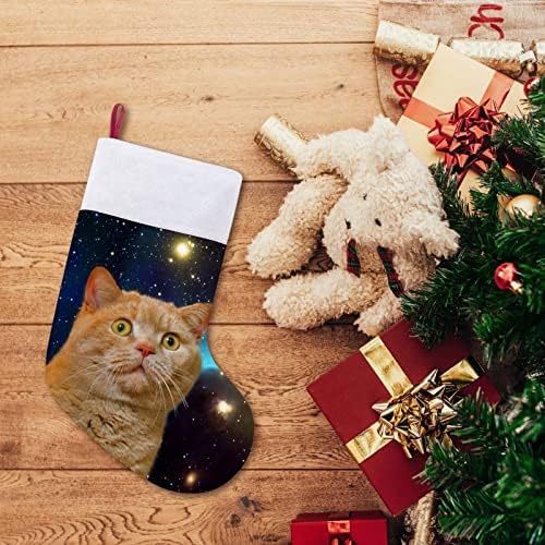 Csillag Macska Személyre Szabott Karácsonyi Harisnya Haza Karácsonyfa Kandalló Dekoráció