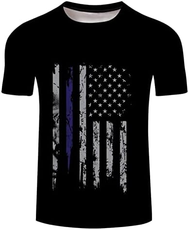 Férfi Amerikai USA Zászló Hazafias T-Shirt július 4-Kerek Nyak Divatos Nyári Rövid Ujjú Ingek Férfiak számára