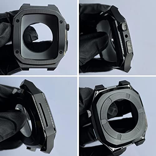CNHKAU Luxus Módosítás Kit Mod Fém Keret Keret Apple Nézni Zenekar Esetben 7 6 5 4 3 40mm 44mm 45mm Watchband Heveder az iWatch
