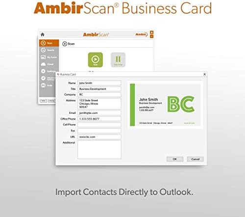 Ambir nScan 700gt Hibrid Kétoldalas Dokumentum Szkenner AmbirScan Üzleti Kártya Windows PC