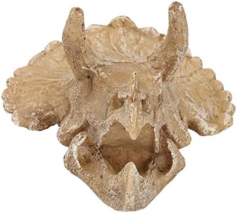 AB Eszközök Közepes Vízi Akvárium Triceratops Koponya Fejét akvárium Dísz 9x12x15cm