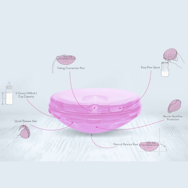 Freemie Rose Premium kihangosító Hordható mellszívó Rendszer | Csendes Újratölthető Mobil mellszívó | Ultra-Diszkrét-Melltartó Rózsaszín
