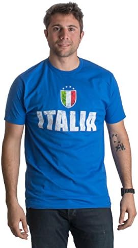 Italia | Olaszország Azzurri Futbol (Olasz Nemzeti Futball) Vintage-Nézd, T-Shirt