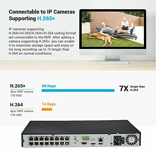 DS-7616NI-Q2/16P HIKV 16 Csatorna PoE 4K Hálózati Videó Rögzítő NVR, Beágyazott Plug & Play, H265+, Akár 4K Felbontású, Támogatja