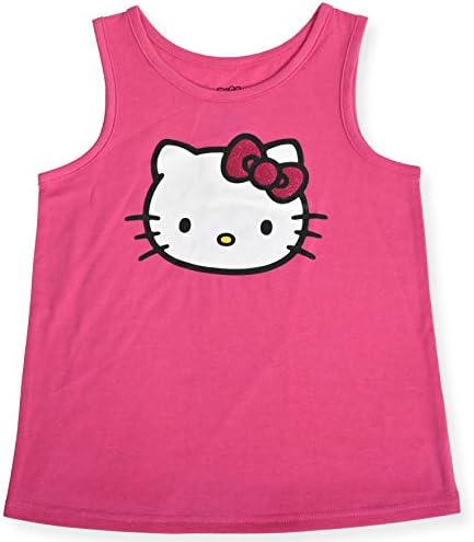Hello Kitty Lány 3-Darab Nyomtatott Póló Divat Tartály Tetején pedig Aktív Rövid Meghatározott Divatos Nyári Ruha a Kis Lány,