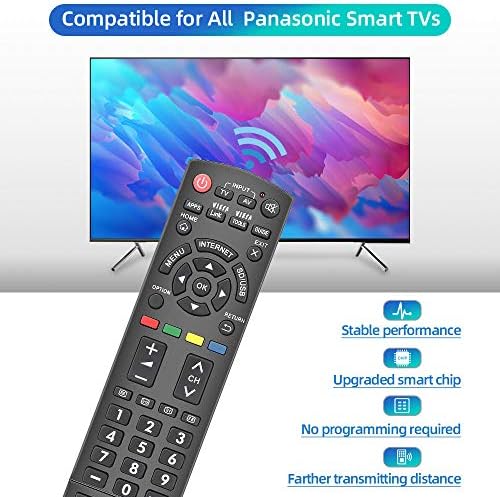 Gvirtue Univerzális Távirányító Kompatibilis Csere Panasonic TV/ VIERA Link/ HDTV/ 3D/ LCD/ LED, N2QAYB000485 N2QAYB000100 N2QAYB000221 N2QAYB00048