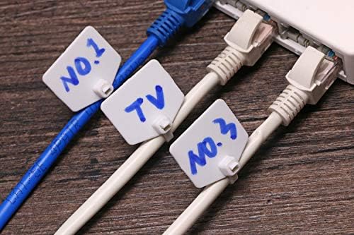 Mini Korcsolyázó Fehér Műanyag Kábel Jelölő Címke Kapcsolatok Nylon Írható Írni Ethernet Vezeték karperecet Kábel Azonosító Gazdálkodási