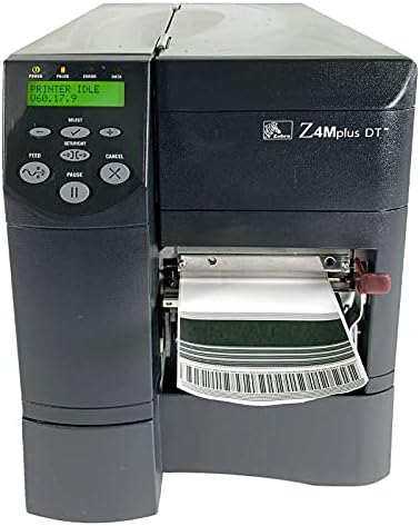 Zebra Z4M Plusz DT Címke Nyomtató Z4M3N-2001-4030 LAN Hámozó a felcsévélő csévéli a UPS (Felújított)