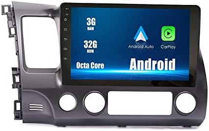 Android 10 Autoradio Autós Navigációs Sztereó Multimédia Lejátszó, GPS, Rádió, 2.5 D érintőképernyő forHonda Polgári 2004-2011 Octa-Core
