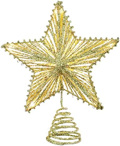 SOLUSTRE 1db Karácsony fa tetején Csillag, a Fény String Pentagram Fa Csillagos Elegáns Fa Dekoráció