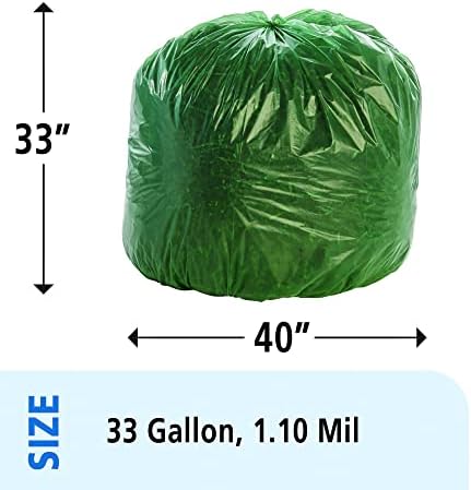 Stout Ellenőrzött életciklus Műanyag szemeteszsák, Zöld, 33 Liter 33 x 40 (G3340E11)