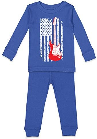 Gitár Amerikai Zászló - USA-Zene Axe Gyerekek Shirt & Nadrág Szett