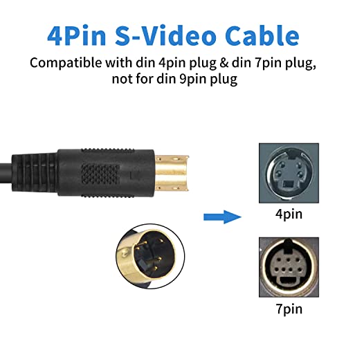 Poyiccot S-Video Kábel, Mini DIN 4-Pin Férfi-Nő Kábel, Mini DIN 4-Pin, S-Video Hosszabbító Kábel Csatlakozó a TV-t, S-VHS, Videó,