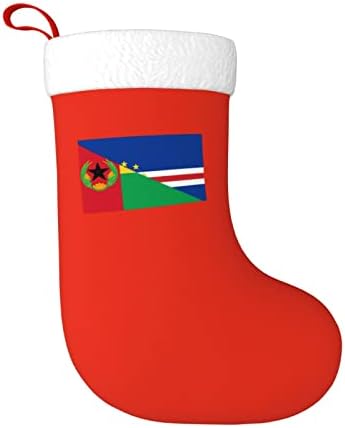 TZT Zászló, zöld-Foki-szigetek Karácsonyi Harisnya, Karácsonyi Ünnep Party Ajándékok Család Ünnepi Dekoráció, 18 Colos