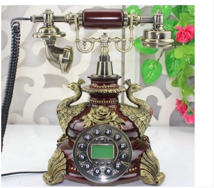 WYFDP Vintage Telefon Háztartás Dekoráció Telefon/Újrahívás/Hands-Free/Háttérvilágítású, Hívófél-AZONOSÍTÓ