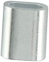 X-mosás ragályos 4mm 5/32 hüvelykes Kábel drótkötél Alumínium Ovális Ujjú Klipek a csavart huzalt is, Hurkok 50pcs(4 mm 5/32