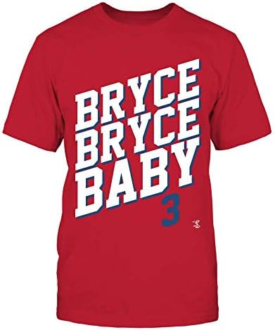FanPrint Bryce Harper T-Shirt - Bryce Bryce Baba - Prémium Férfi Póló/Piros/M