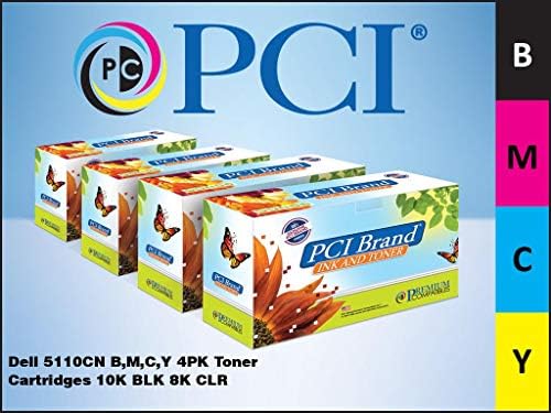 PCI Márka Kompatibilis Toner Patron Csere Dell 5110CN B,M,C,Y 4-Pack Toner Csomag 10K Fekete 8K Clr