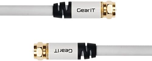 25 Ft Koaxiális Kábel, GearIT 2-Pack Pro Series RG6 Koax Kábel, SZERELVÉNY 25 UL CL2 a-Fal Névleges Arany Platted F-Csatlakozók 18AWG