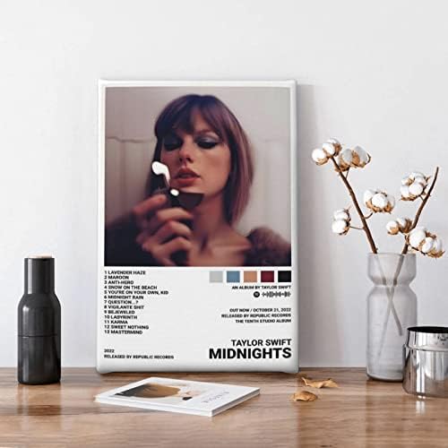 UYPGOIN Zene Poszter Swift Plakát Szoba Esztétikai Vászon Borító Plakát, Otthon Dekoráció, Unframe: 12 x 18 inch (30x45cm) (Éjszakáit-B)