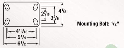 Hamilton ForgeMaster Forgatható Görgő, 8 × 2 1/2 Duralast Kerék
