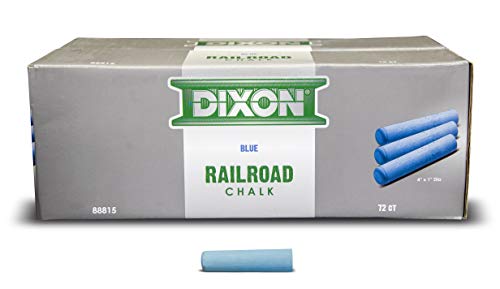 Dixon - 464-88815 Ipari Vasút Zsírkréta, Kréta, Kúpos 4 x 1 Botok, Kék, 72-Pack (88815)