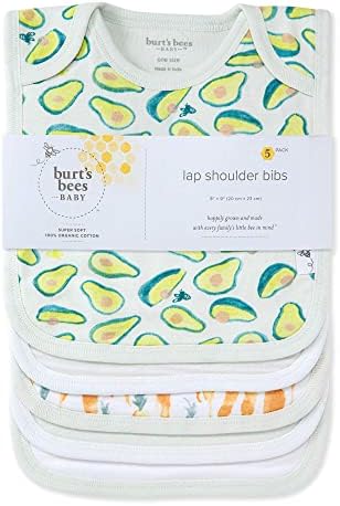 Burt ' s Bees Baba Előke, Kör-Váll Nyál Ruha, Organikus Pamut Nedvszívó Frottír Törölköző Hátlap
