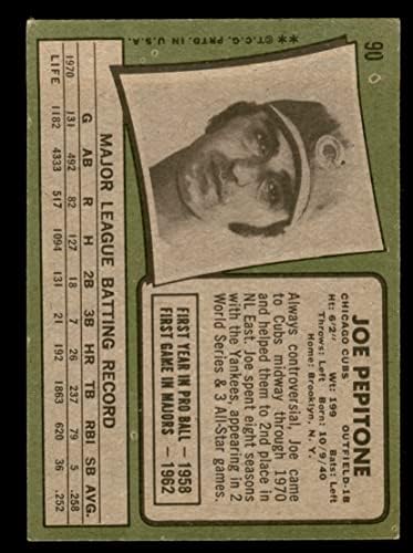 1971 Topps 90 Joe Pepitone Chicago Cubs (Baseball Kártya) EX Cubs