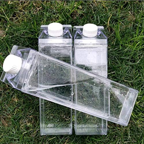 DOITOOL 1DB Világos tejesdoboz Víz Műanyag Palackok Tej Üveg Üres BPA Mentes Hordozható Palack Kültéri Utazási (500ML)