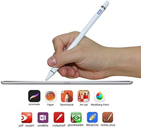 Stylus Ceruza Kompatibilis Apple,Aktív Stylus Pen Érintőképernyős Képernyők, 1,5 mm Fém Jó Pont, Magas Érzékenység Digitális Toll Kompatibilis