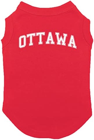 Ottawa - Sport Állam, Város, Iskola Kutya Póló (Rózsaszín, Közepes)