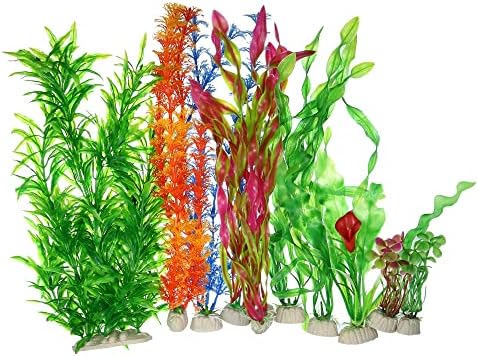 VOCOSTE Akváriumi Növények Szett, akvárium Növények Hamis Színes Mesterséges akvárium Dekoráció Növények Akvárium Dekoráció Készlet